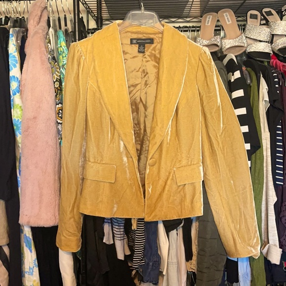 INC International Concepts Jackets & Blazers - INC International Concepts Lined Velvet Blazer Size S